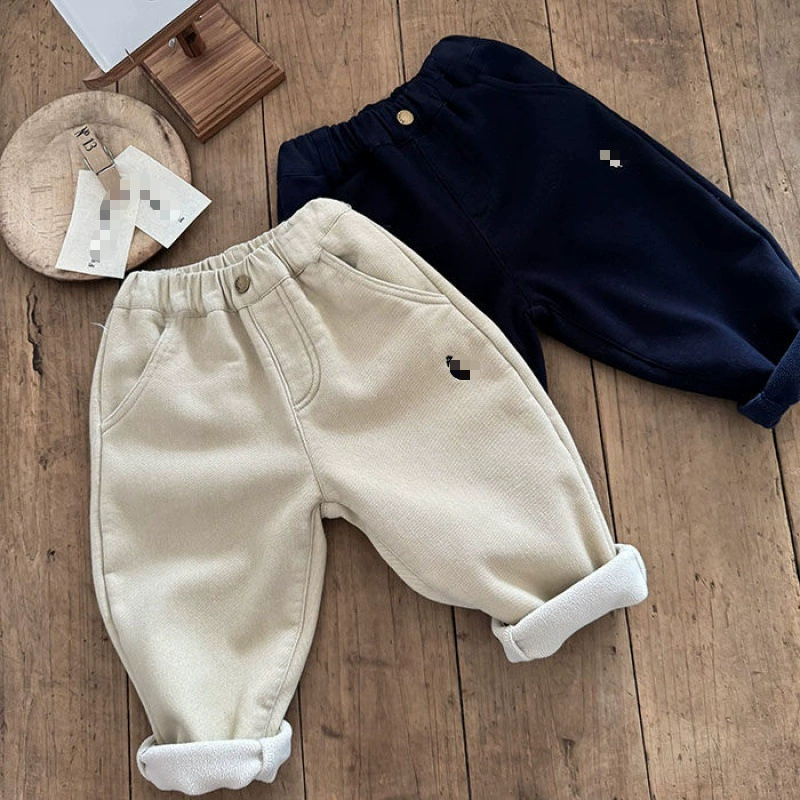 Children's winter trousers for boys, velvet leggings for leisure, increased thickness