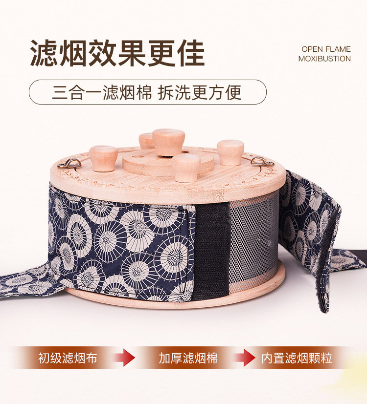 Portable Moxibustion Box with 54 Three-Year Aged Moxa Sticks for Body and Abdominal Warm Therapy quality and texture