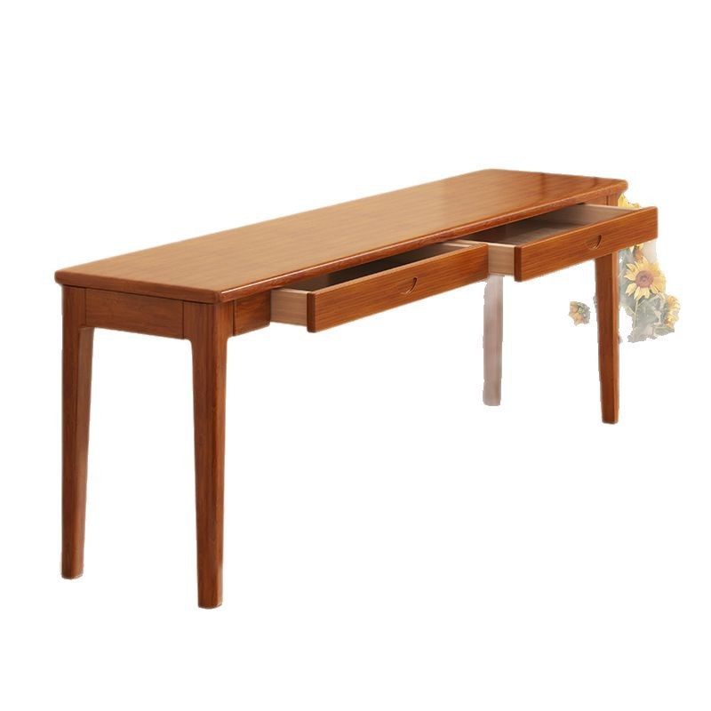 Mesa pequeña de madera maciza completa, banco de trabajo, mesa estrecha contra la pared, escritorio rectangular de estilo chino nuevo, escritorio de estudio para estudiantes, escritura