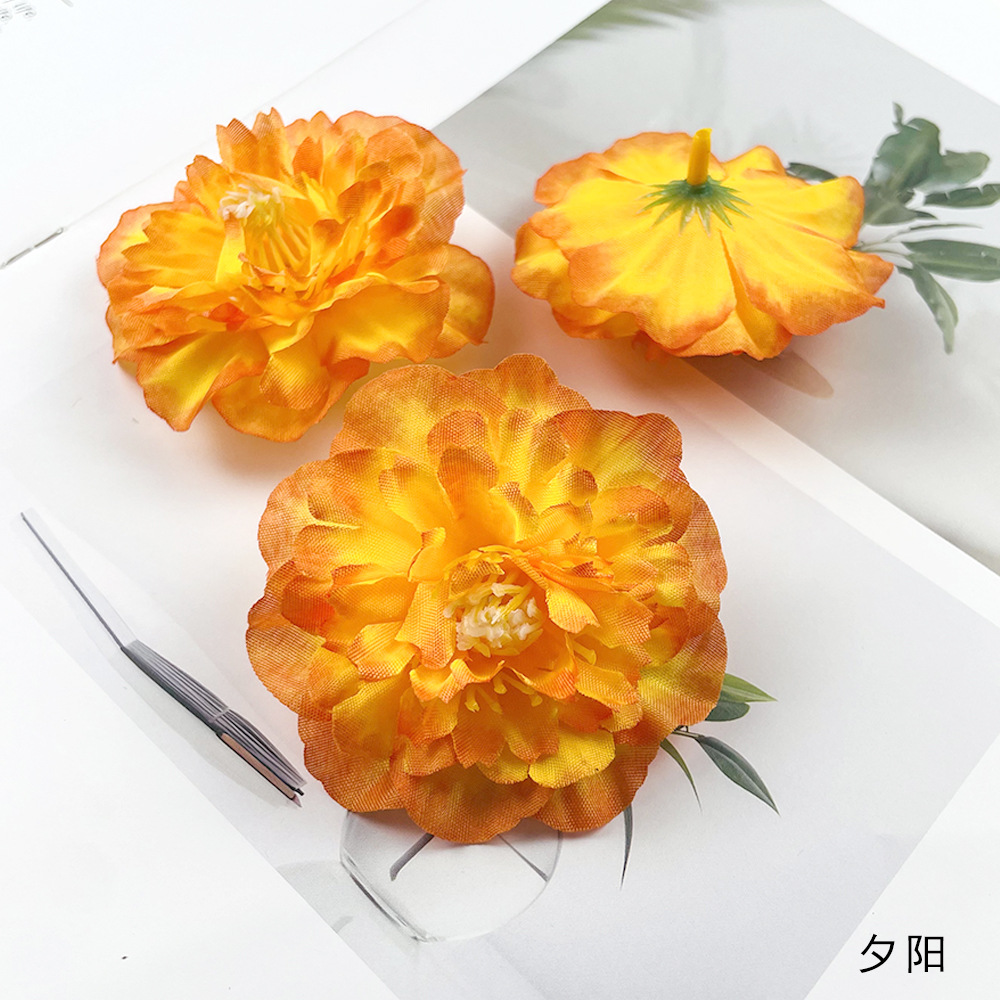 Hibiscus flores europeas DIY azalea falsa flores de flores de cabello accesorios de material de tocado de flores adornos de fotografía para el hogar