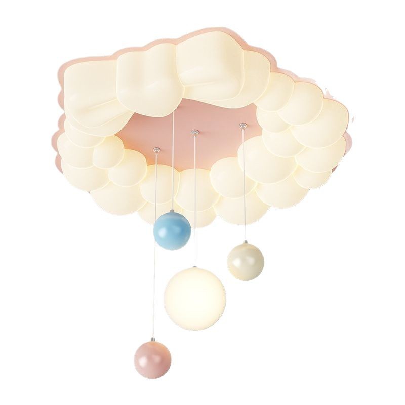 Luz de habitación para niños, niña, princesa, luz de habitación, espectro completo, protección ocular, viento crema, burbuja, luz de dormitorio, luz de techo