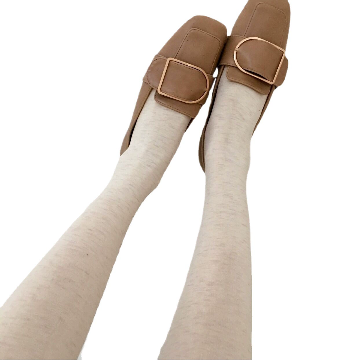 Весной и осенью колготки с молочным кофе осень и зима овсяные хлопья на флисовой подкладке бежевые кофейные Базовые носки теплые тонкие карамельные чулки женские