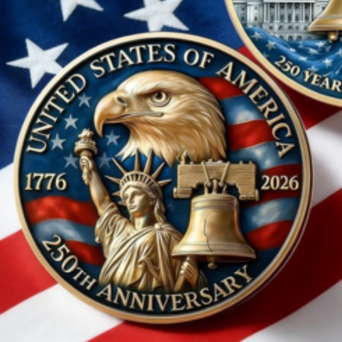 Moneda acrílica conmemorativa del 250 aniversario de la fundación de los Estados Unidos Moneda Estatua de la Libertad image 4