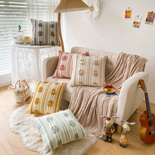 新品现代简约全棉剪花流苏抱枕靠枕靠垫沙发装饰搭配批发代发