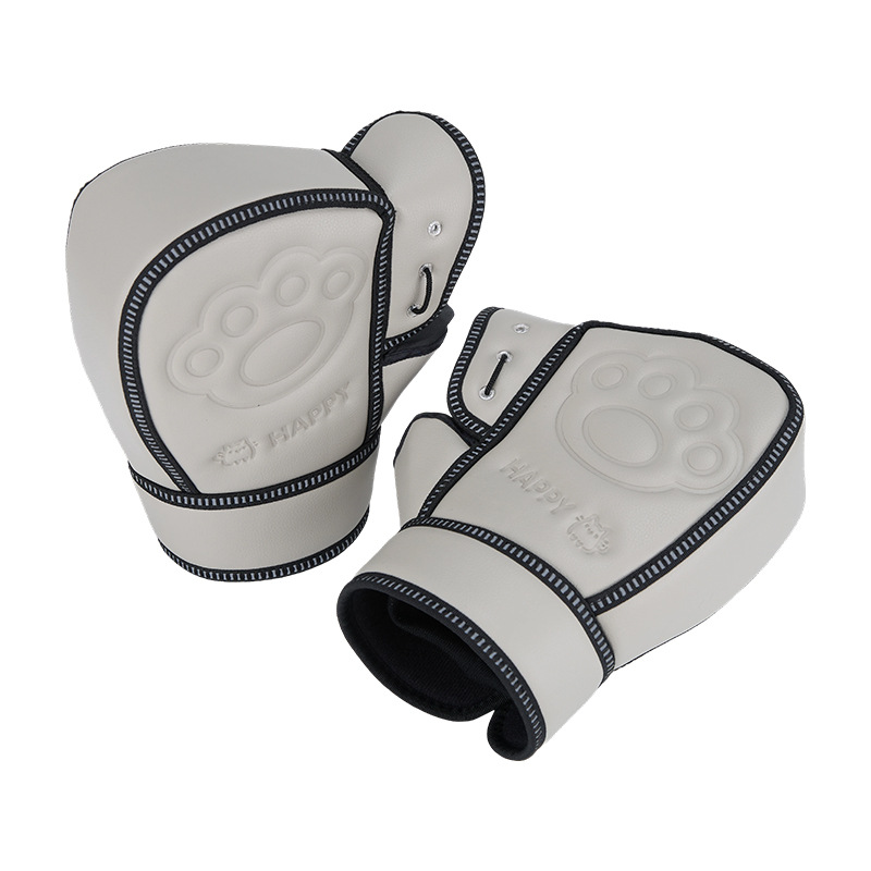 Windproof Riding Gloves – Universal Handlehold cover - gray-stamped-windproof-warm