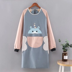 Apron for women, kitchen cooking home use waterproof and oil-proof cute little deer handkerchief cover coat for men and women, work uniform