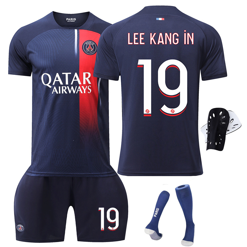 Paris Saint-Germain uniforme de fútbol 23 niños bola uniforme N ° 30 nemalm bapei Li gangren bola ropa grupo compra