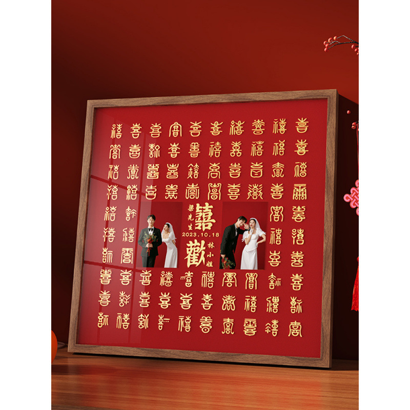 Bixitu Gives Sister a Wedding Gift, Handmade DIY Stereo Happy Word Bestie Engagement Handwritten Copy Bixitu Photo Frame Bixitu Gives Sister a Wedding Gift, Handmade DIY Stereo Happy Word Bestie Engagement Handwritten Copy Bixitu Photo Frame