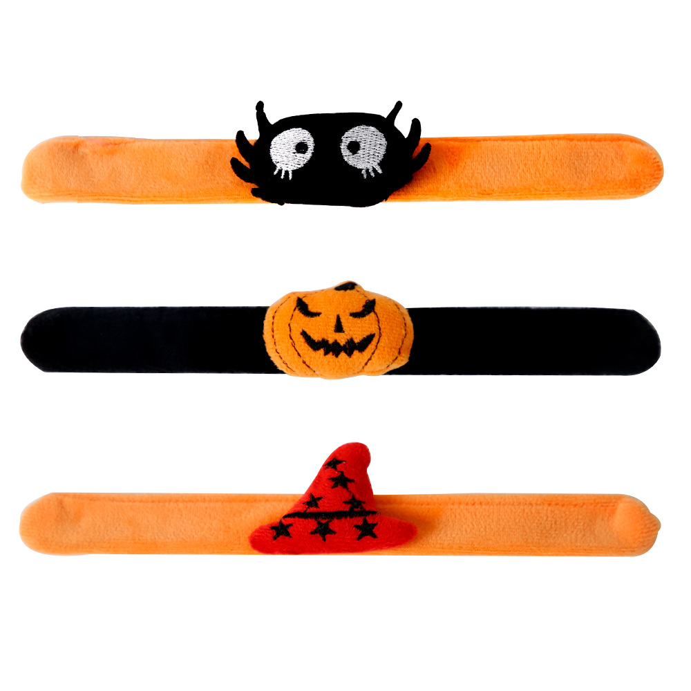 Amazon nuevo Halloween pop pulsera Ghost Festival fiesta suministros muñeca decoración calabaza araña pop anillo