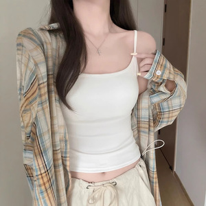 고품질의 흰색 비침 방지 슬링 백! 어깨끈은 조절 가능하며 패드는 탈착 가능합니다. 어떤 스타일에도 잘 어울리고 체형에 구애받지 않습니다