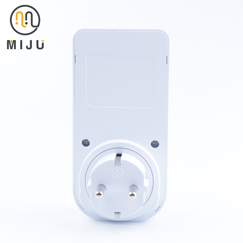 Enchufe Temporizador de Doble Orificio para la UE, Interruptor de Tiempo Electrónico Inteligente Alemán, Temporizador de Estilo Alemán, Gran Venta Transfronteriza en la UE