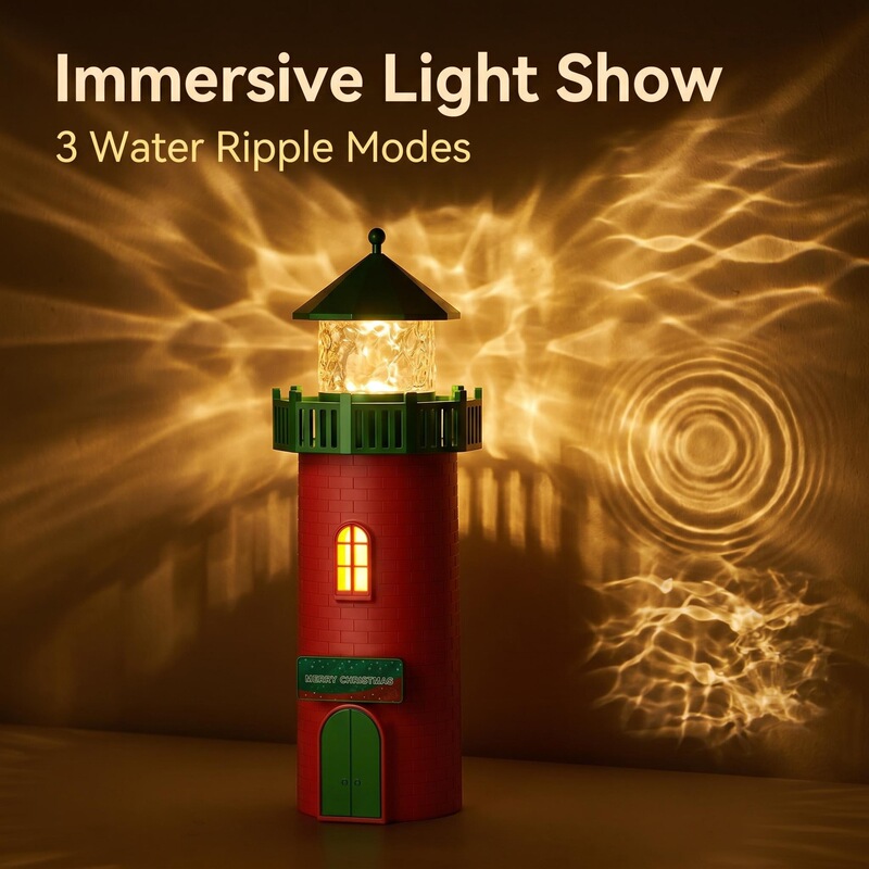 New cross-border lighthouse projection lamp with motion sensor, small night light for bedroom, gradient ambiance table lamp, creative birthday gift New cross-border lighthouse projection lamp with motion sensor, small night light for bedroom, gradient ambiance table lamp, creative birthday gift