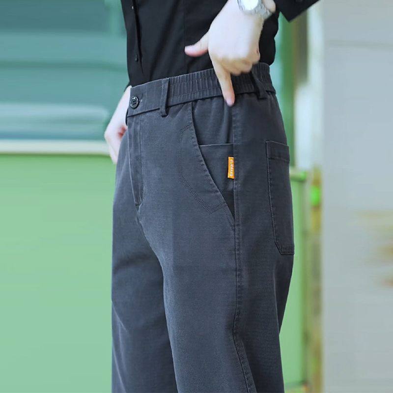 2026 Autumn New Lyocell Straight Casual Pants Versatile Loose Elastic Wide-Leg Men's Trousers Spring and Autumn Style 2026 Autumn New Lyocell Straight Casual Pants Versatile Loose Elastic Wide-Leg Men's Trousers Spring and Autumn Style