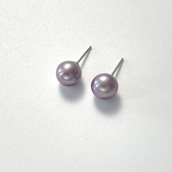 Earrings from pearl, silver 925 sample, 10mm