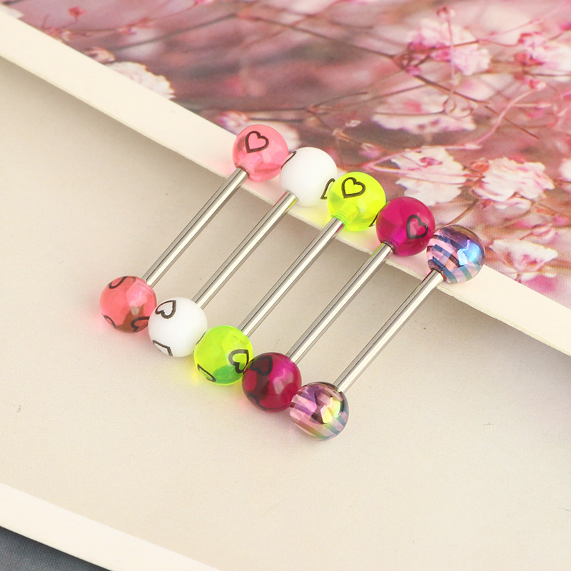Pointed titanium steel lip stud product view