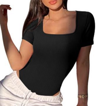 Transfronterizo europeo y americano Amazon AliExpress verano nuevo comercio exterior ropa de mujer cuello cuadrado color sólido manga corta mono apretado