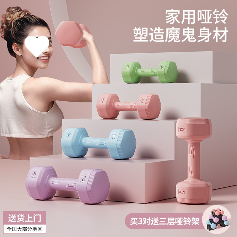 Dumbbells for Women, Fitness Equipment for Home, Slim Belly Barbell, Kettlebells, Children, Teenagers, Female Small Dumbbells, a Pair