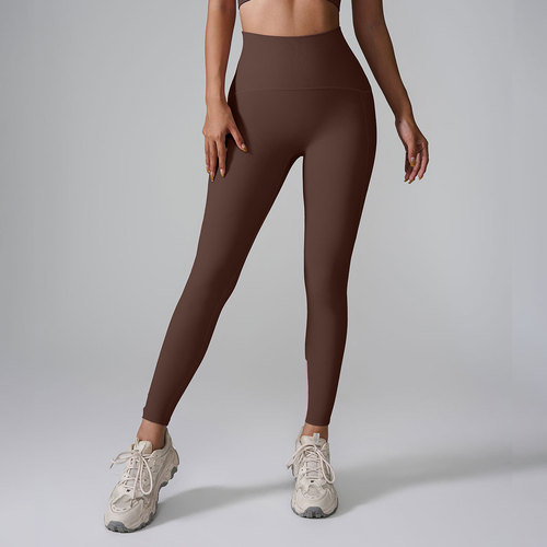 Pure Color Tight Fitting Pants for Cross-Border Shopping, No Embarrassing Line, High-Waisted and Buttock Lifting, Long Pants Lulu High-Elastic Sports Yoga Pants