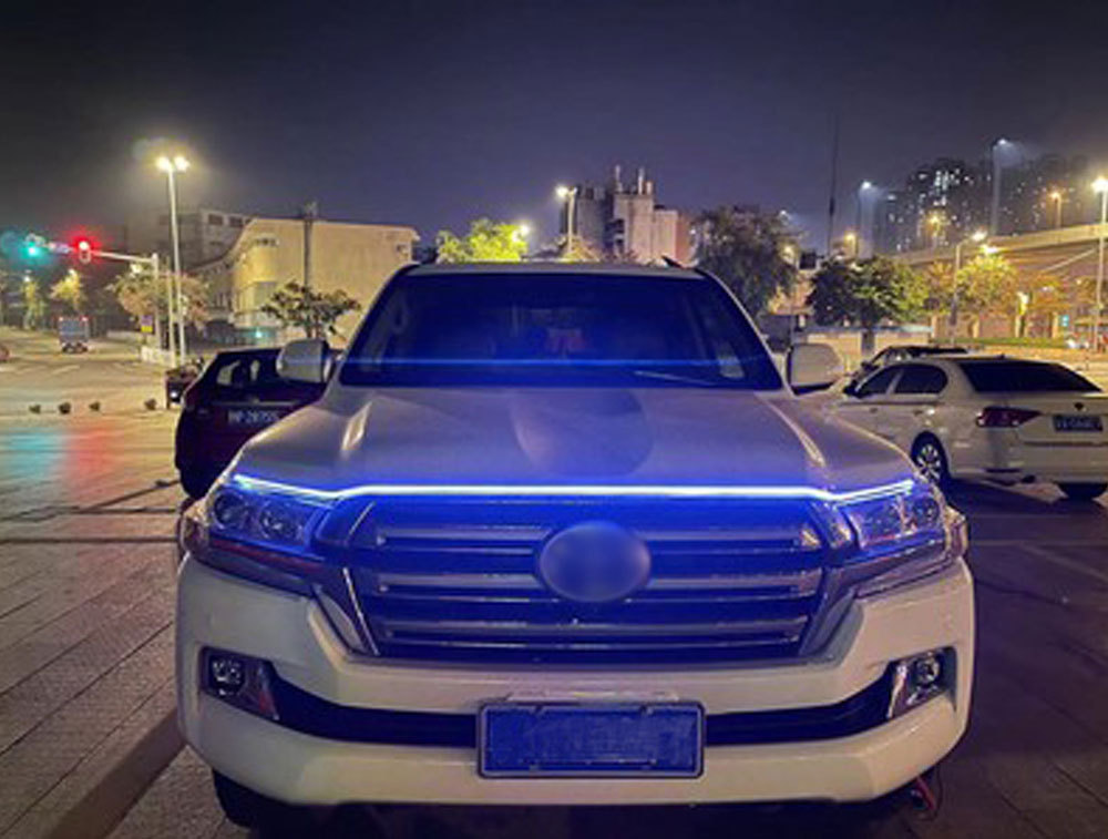 Cross-Border High-Brightness Car Start-Up Scanning Daytime Running Lights Dynamic Led Super Bright Hood Light Strip Front Engine Hood Light Strip