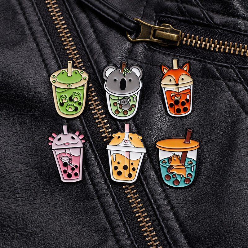 6g Weight Brooches Classification Holiday, Daily Occasion Zinc alloy Material Animal, Cup Pattern Unisex Gender Plating Design Cute Style Cute Pin Animal Cup Zinc Alloy Plating Unisex Brooches 8
