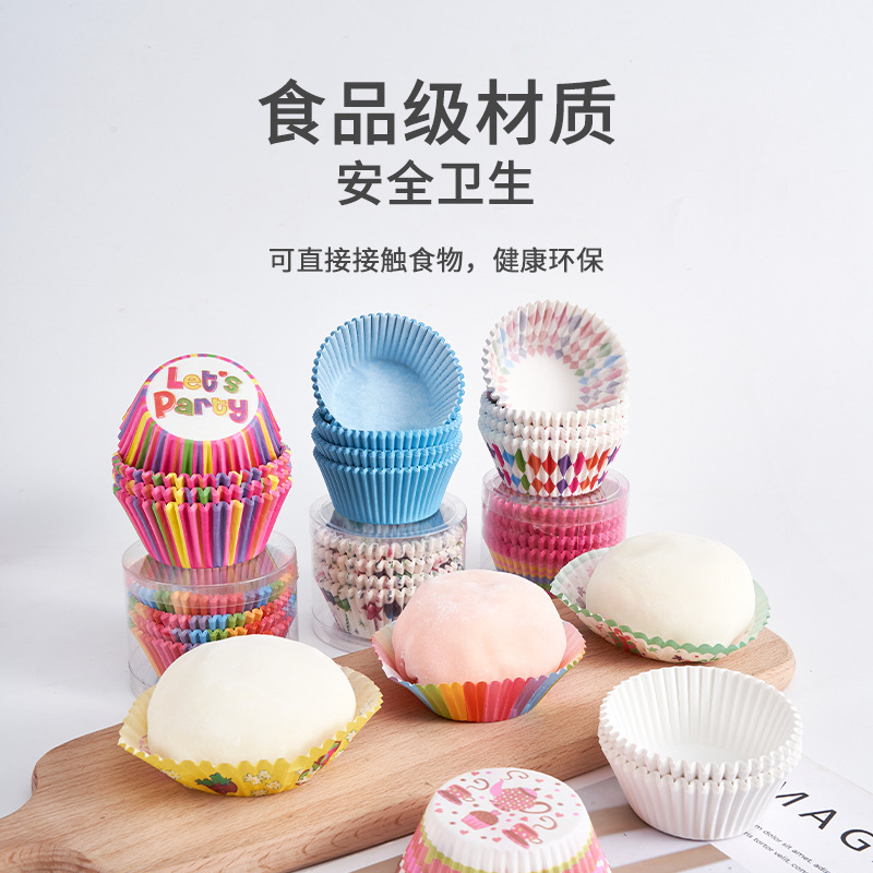 Hot sale pastel de papel a prueba de aceite 100 paquetes de postre de alto rendimiento pastel de nieve niang base de papel de horneado tazas
