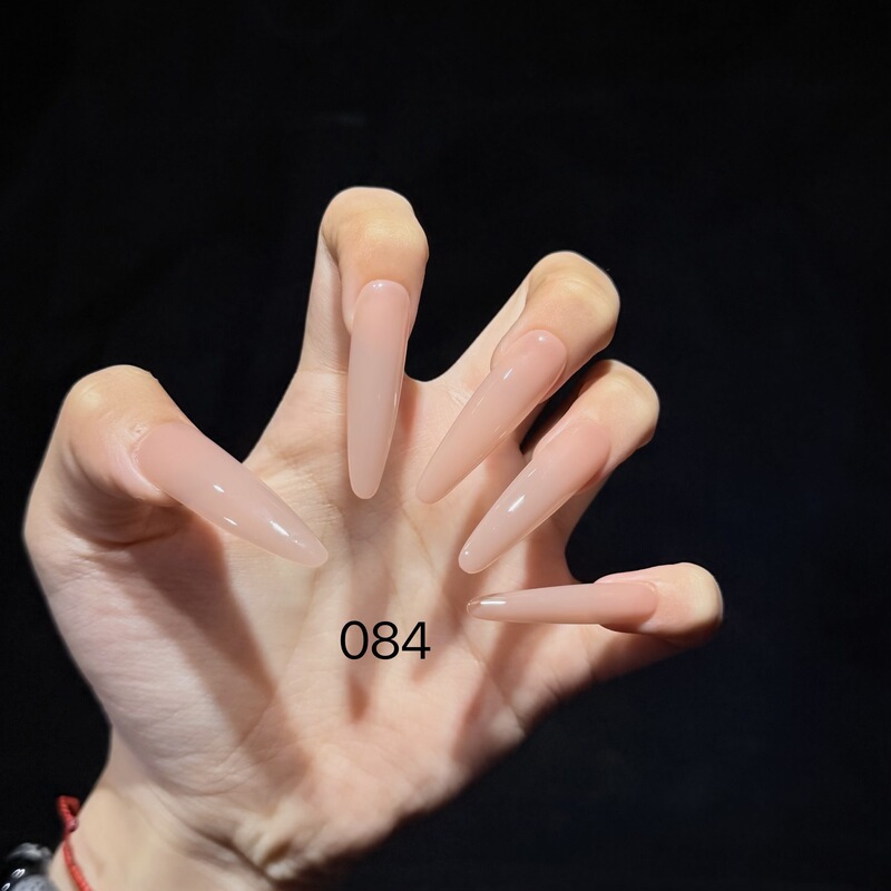 [30 Pieces 084] Wearable Nail Semi-Finished Products, Pre-Made Nails, Pure Color Whitening Nail Polish Glue Spray Wholesale Manicure Nails