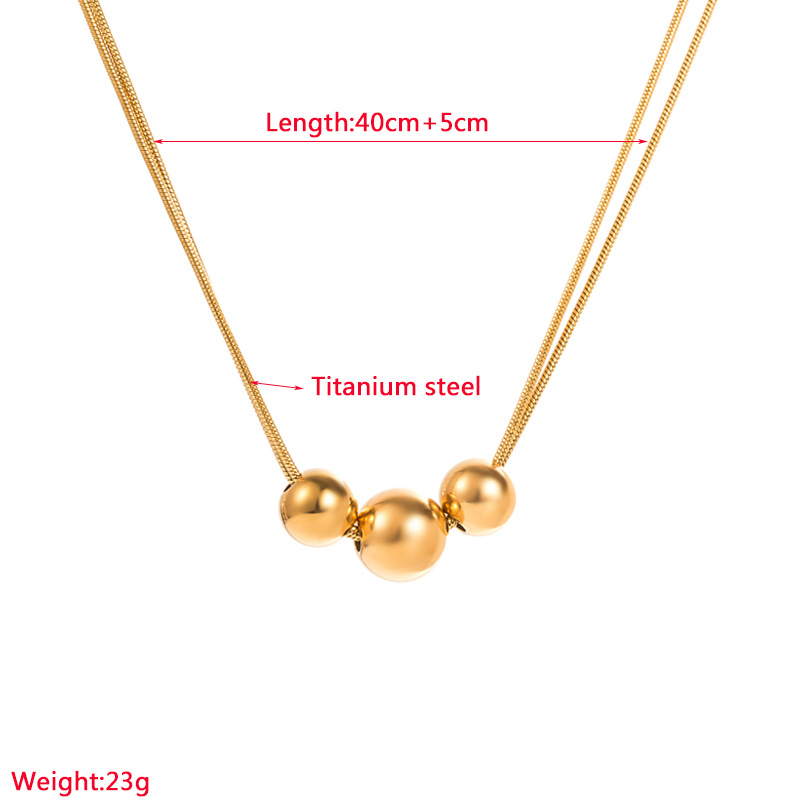 Fashion Fish Titanium Steel Plating Layered Necklaces 1 Piece