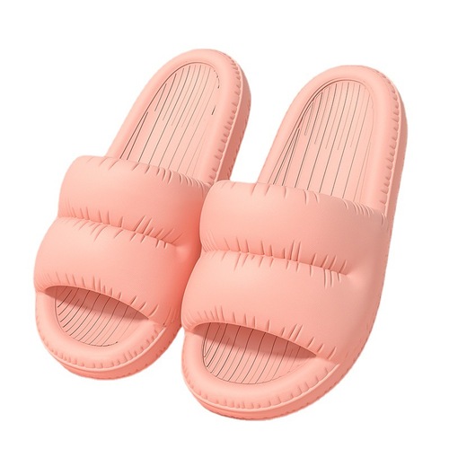 Footprint Eva Thick Soles Women's Summer Outdoor Wear Home Bathroom Shower Slippers Soft Bottom Bread Slippers