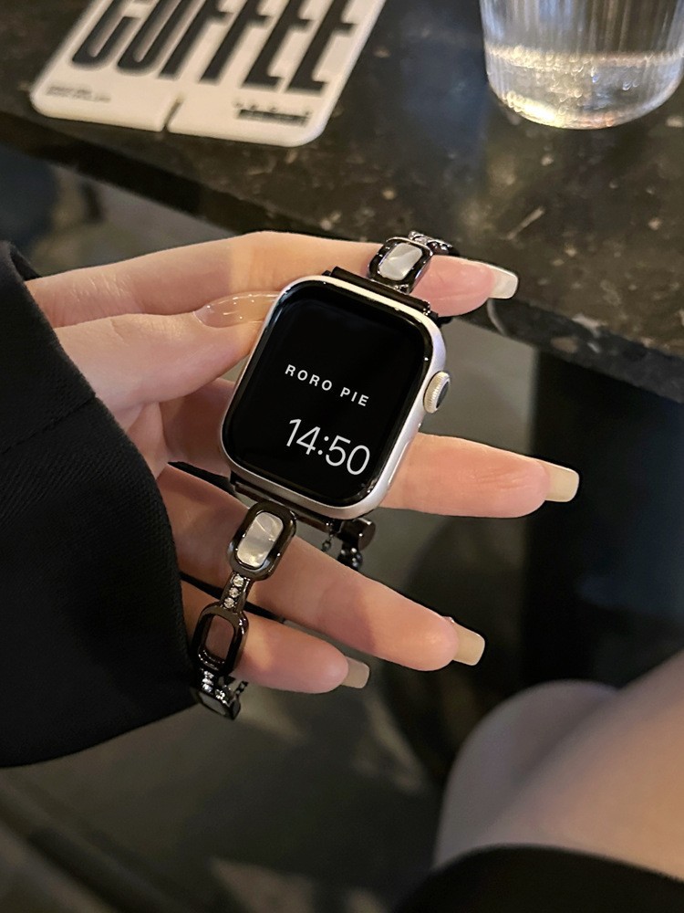 19g Weight Watch Strap Classification Alloy, Metal Material Multicolor, Apple Pattern Casual, Elegant, Vacation Style Casual Elegant Vacation Multicolor Apple Watch Strap 5