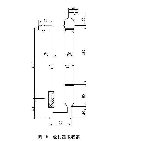 GradeA级GB/T 35212.1-2017图16玻璃吸收器带孔硫化氢气体吸收管