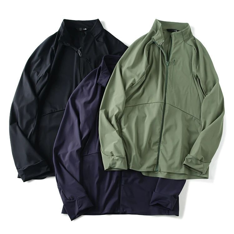 Autumn and Winter new men's cold light sports jacket Korean style loose free dry smooth running stretch trendy men's jacket