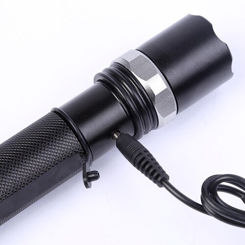 Cross-border led cycling dimming outdoor lighting charging set aluminum alloy manufacturer wholesale zoom bright flashlight