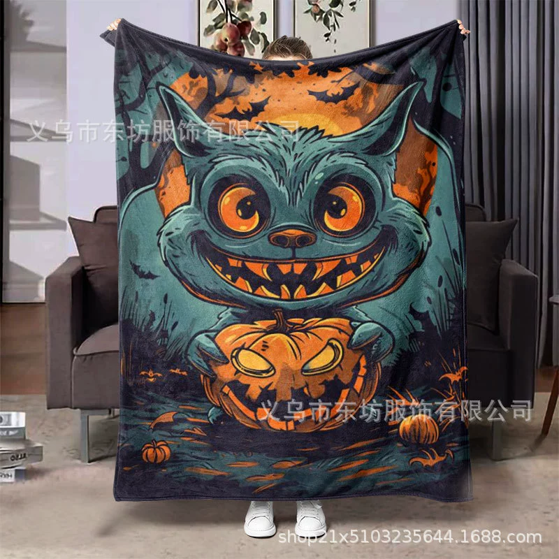Хэллоуин маленький монстр с принтом фланелевое одеяло современный минимализм