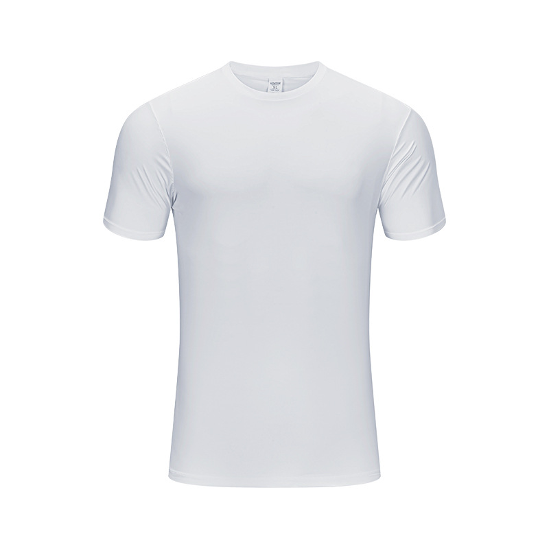 Dijia con el mismo cuello redondo camisa de manga corta protector solar ropa de ejercicios respirable para hombres, secado rápido, alta elasticidad, deportes al aire libre para hombres de manga corta