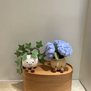 Мягкая игрушка Jellycat горшок с гортензией и плющом новинка