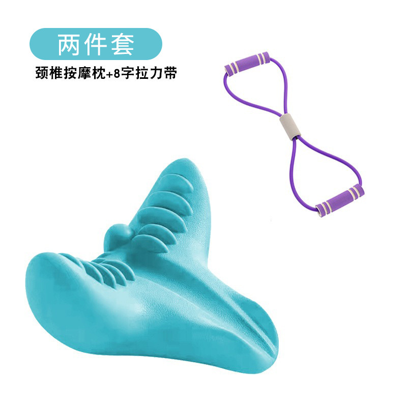 Almohada de columna cervical, masaje de estiramiento, almohada de columna cervical, acupresión por gravedad, protección portátil para el cuello en el hogar, almohada de masaje de relajación para hombros y cuello