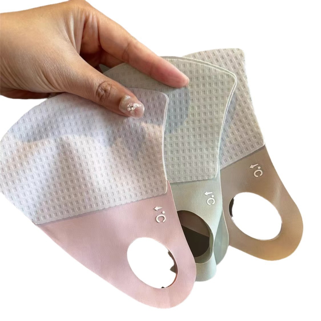 Waffle máscara de protección solar de verano para mujeres protectoras al aire libre anti-UV máscara de panal transpirable encantadora delgada