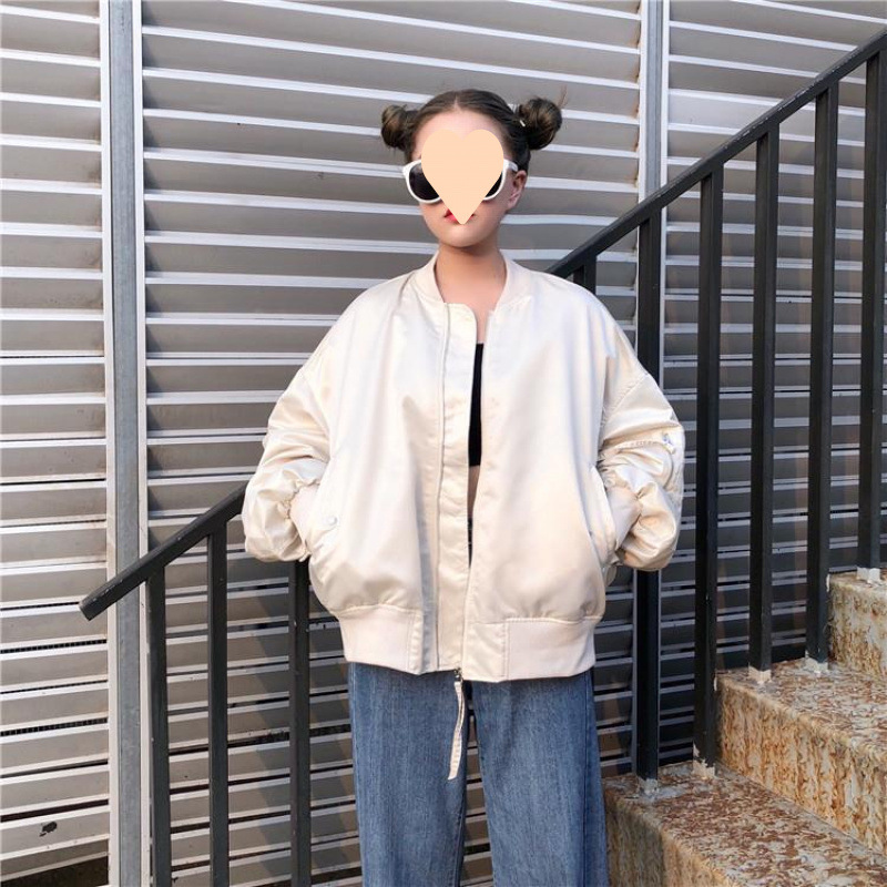 【雙層有里布】短外套女裝上衣新款韓版秋百搭寬鬆夾克休閒棒球服