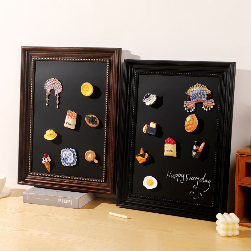 Magnetic Blackboard Fridge Magnets Photo Frames Cosmetics Storage Medal Crown Display Polaroid Photo Badge Frame