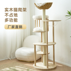実木の猫は棚の猫の巣に登ります。