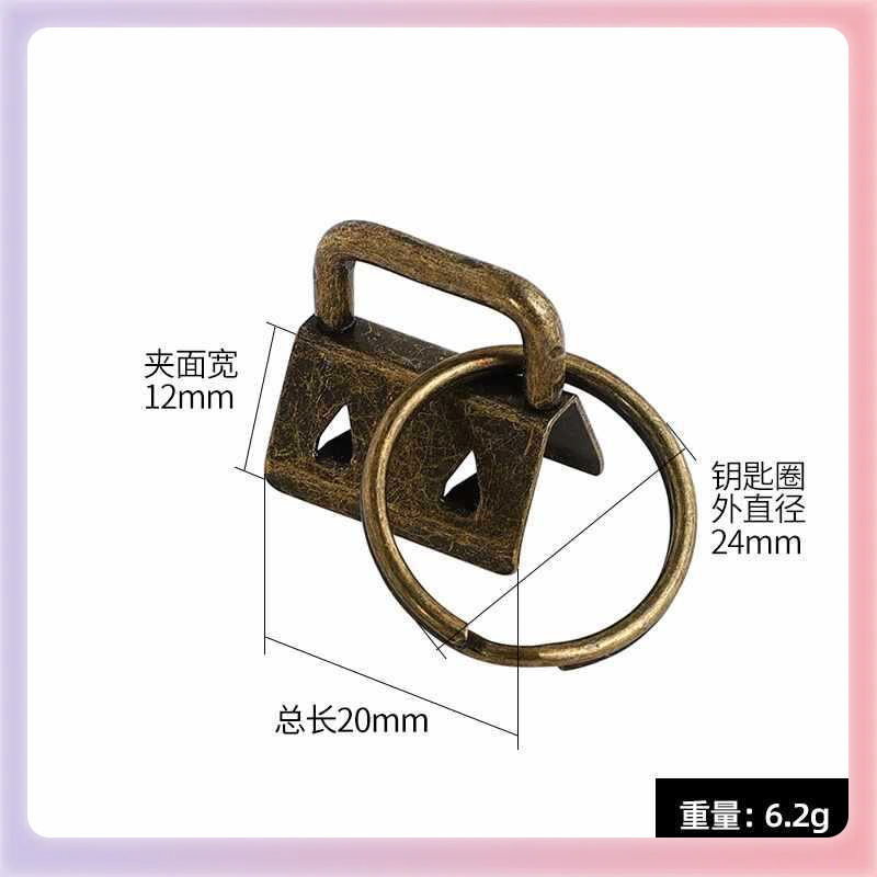 ✅厂家供应箱包织带尾夹20mm毛占刺绣吊夹 金属尾夹尾夹金属