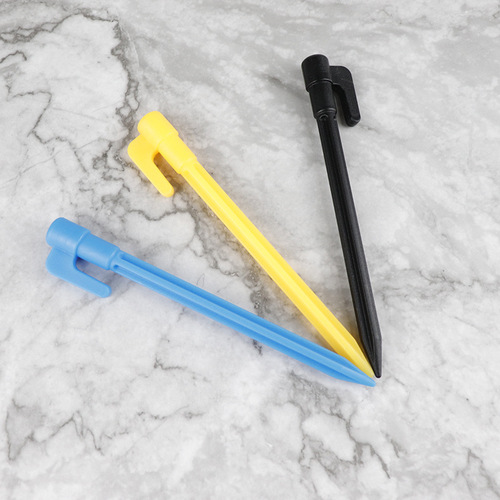 Plastic Ground Anchor Greenhouse Sunshade Net Lazy Air Sofa Ground Anchor Beach Mat Windproof Yellow Plastic Ground Anchor