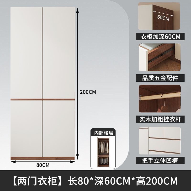 Fábrica directa armario de madera sólida dormitorio doméstico colgante completo sin instalación simple puerta abierta gabinete conjunto ligero image 6