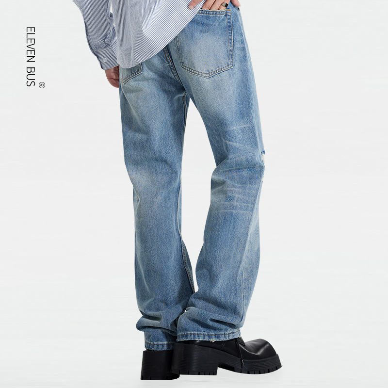 Jean Joker pour hommes, nouveau Design rétro américain à micro-trous, pantalon Long droit et ample pour garçons, 2024_voghion.com