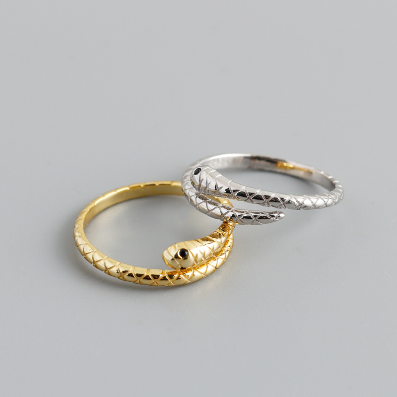 Fashion Snake Sterling Silver Plating Open Ring 1 Piece