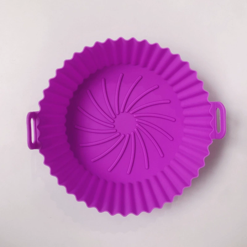 Air fried cooker silicone baking dish cake baking sheet round thermal pad frying cooker silicone fried pot cross -border