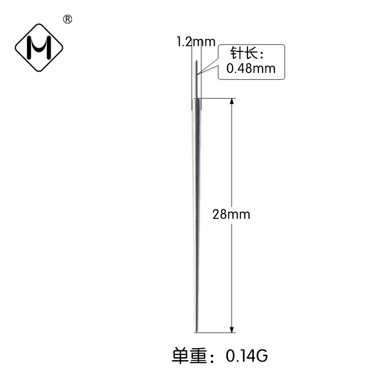 Meishier 316F ステンレス鋼穿孔ガイドロッドチタン鋼補助穿孔針外歯ガイド針雌ねじ穿孔