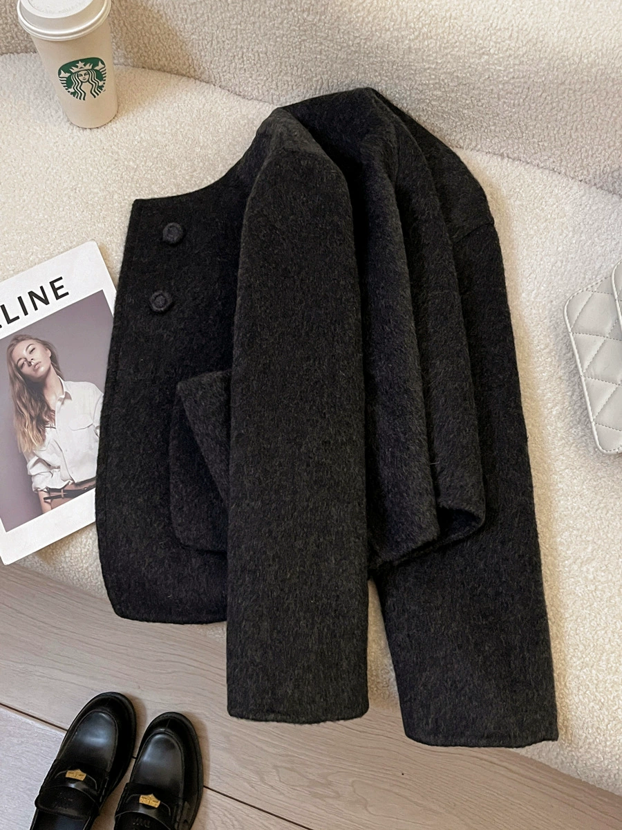 Woolen woolen coat, demi-season design double-sided jacket, trend of season