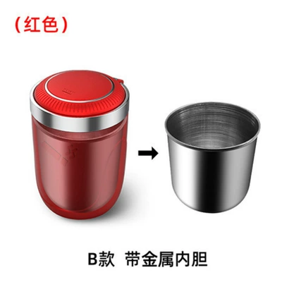 push-type multi-function, Car ashtray - red-with-iron-liner