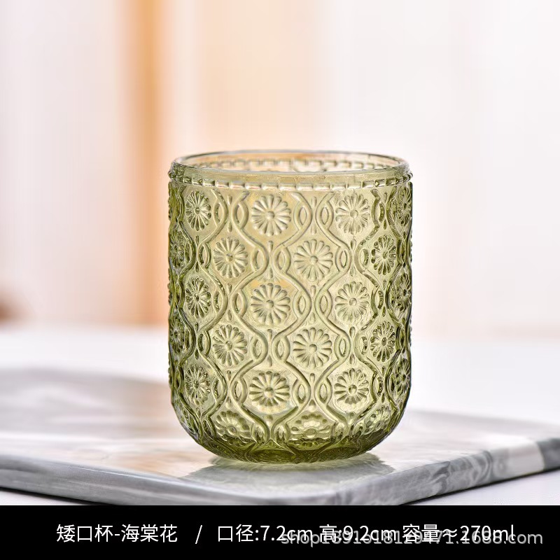 Nuevo retrógrado tallado alto taza de agua taza de vino taza de bebida creativa elegante casa hotel café utensilios de vino